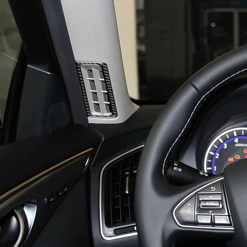 Load image into Gallery viewer, Infiniti Q50/Q60 (2013-2023) Carbon Fiber A-Pillar Air Outlet Trim - FSPE