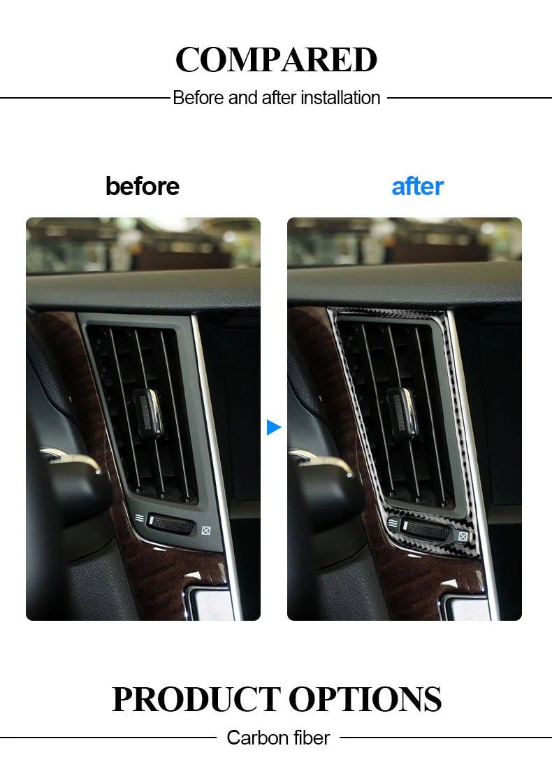 Load image into Gallery viewer, Infiniti Q50/Q60 (2013-2023) Carbon Fiber Central Control Air Outlet Trim - FSPE