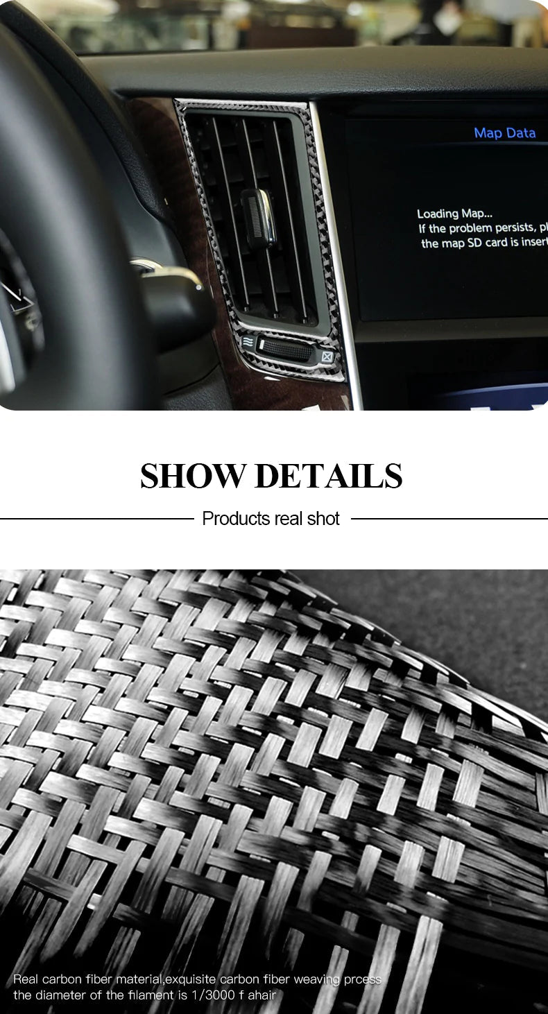 Load image into Gallery viewer, Infiniti Q50/Q60 (2013-2023) Carbon Fiber Central Control Air Outlet Trim - FSPE