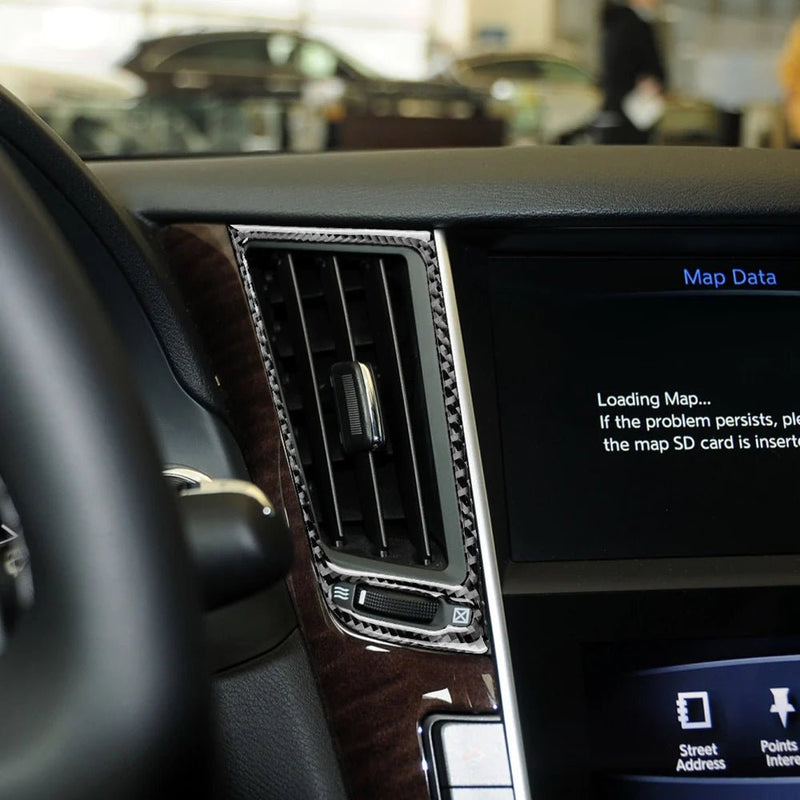 Load image into Gallery viewer, Infiniti Q50/Q60 (2013-2023) Carbon Fiber Central Control Air Outlet Trim - FSPE