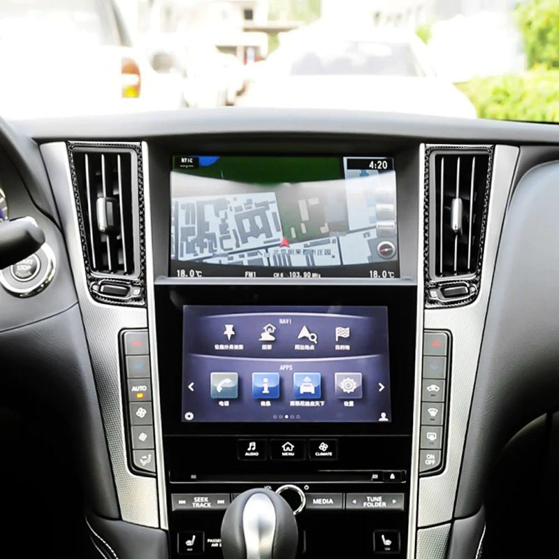 Load image into Gallery viewer, Infiniti Q50/Q60 (2013-2023) Carbon Fiber Central Control Air Outlet Trim - FSPE