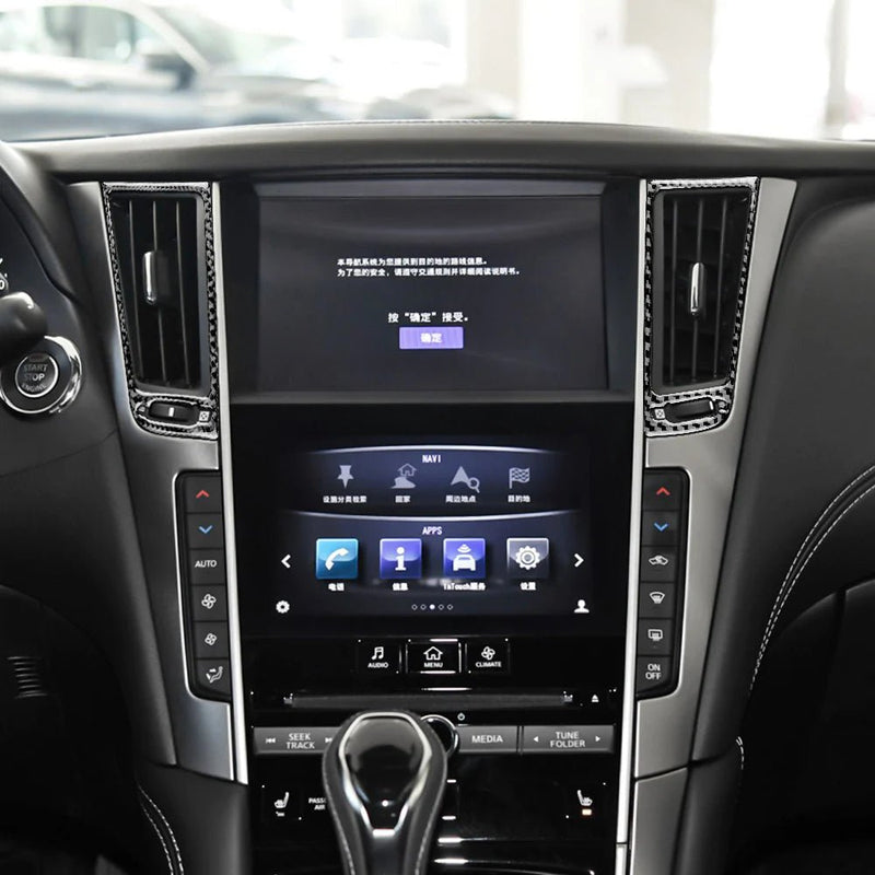 Load image into Gallery viewer, Infiniti Q50/Q60 (2013-2023) Carbon Fiber Central Control Air Outlet Trim - FSPE