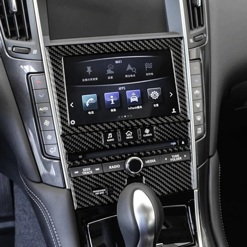 Load image into Gallery viewer, Infiniti Q50/Q60 (2013-2023) Carbon Fiber Central Control Multimedia Panel Trim - FSPE