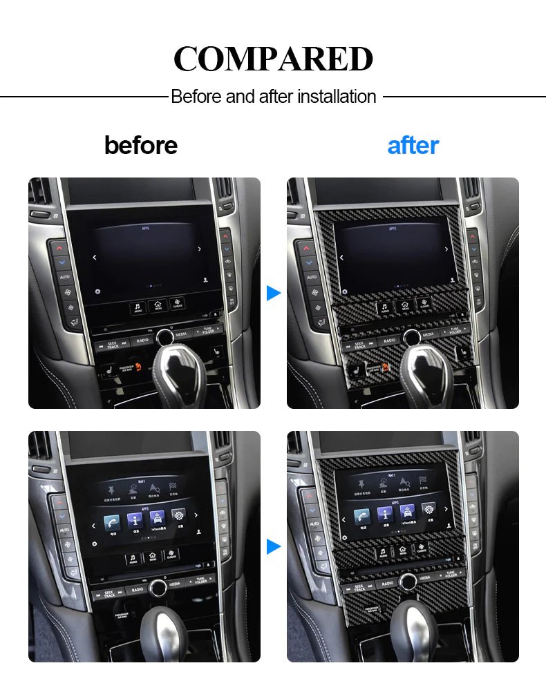 Load image into Gallery viewer, Infiniti Q50/Q60 (2013-2023) Carbon Fiber Central Control Multimedia Panel Trim - FSPE