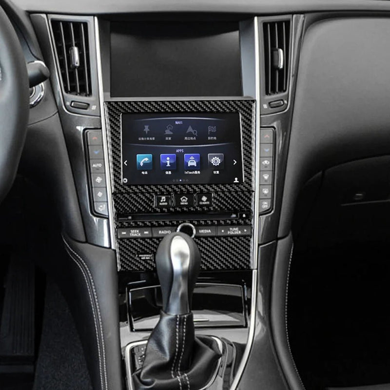Load image into Gallery viewer, Infiniti Q50/Q60 (2013-2023) Carbon Fiber Central Control Multimedia Panel Trim - FSPE