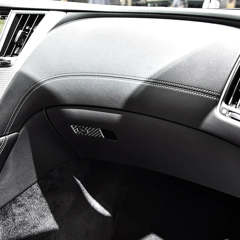 Load image into Gallery viewer, Infiniti Q50/Q60 (2013-2023) Carbon Fiber Co-Pilot Glove Box Handle Trim - FSPE
