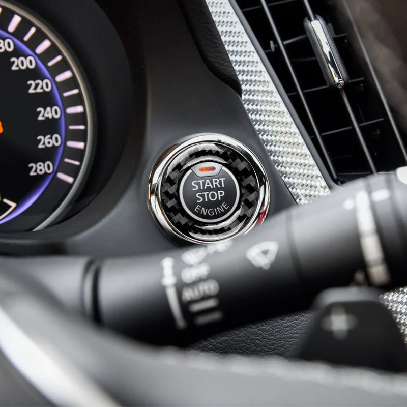Load image into Gallery viewer, Infiniti Q50/Q60 (2013-2023) Carbon Fiber Engine Start Button Trim - FSPE