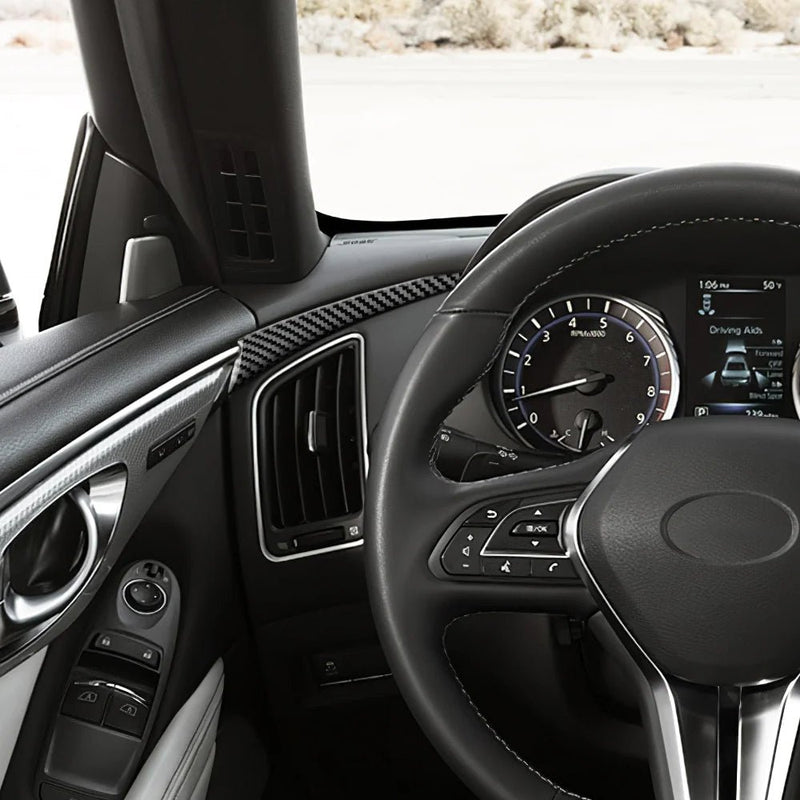 Load image into Gallery viewer, Infiniti Q50/Q60 (2013-2023) Carbon Fiber Left Side Dashboard Trim - FSPE
