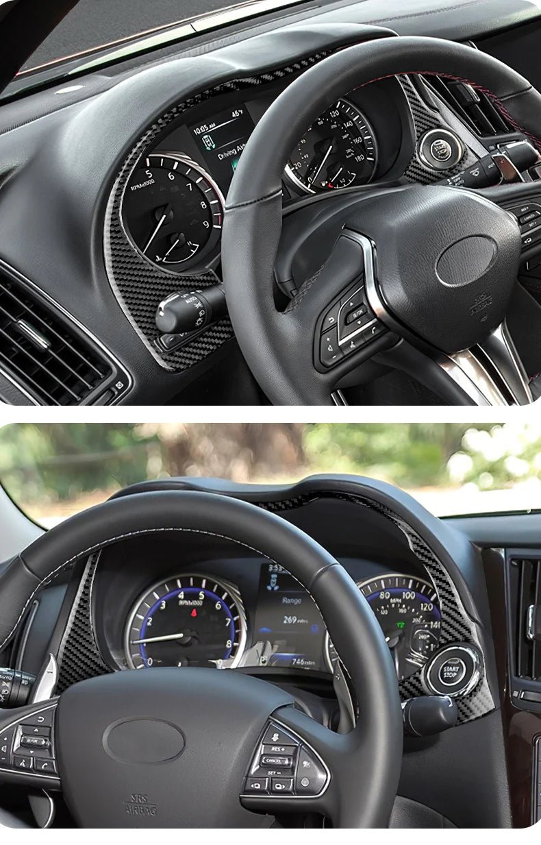 Load image into Gallery viewer, Infiniti Q50/Q60 (2013-2023) Carbon Fiber Speedometer Trim - FSPE