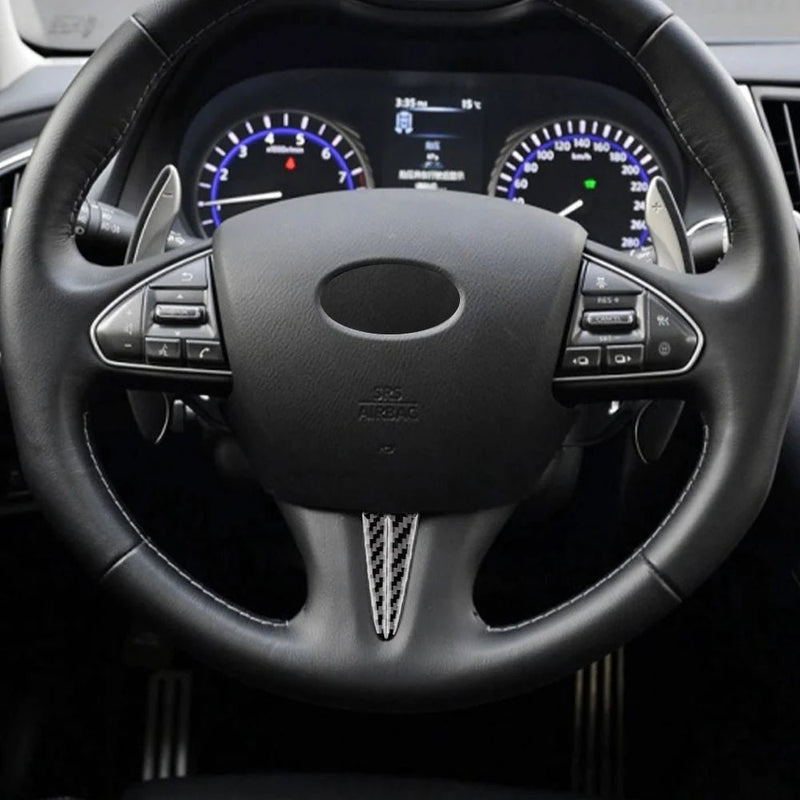 Load image into Gallery viewer, Infiniti Q50/Q60 (2013-2023) Carbon Fiber Steering Wheel Bottom Trim - FSPE
