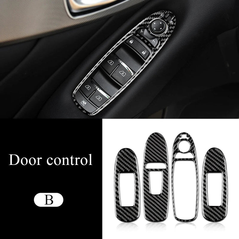 Load image into Gallery viewer, Infiniti Q50/Q60 (2013-2023) Carbon Fiber Window Switch Button Trim - FSPE