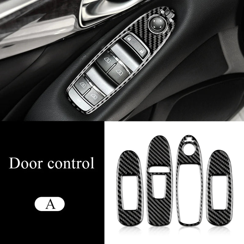 Load image into Gallery viewer, Infiniti Q50/Q60 (2013-2023) Carbon Fiber Window Switch Button Trim - FSPE