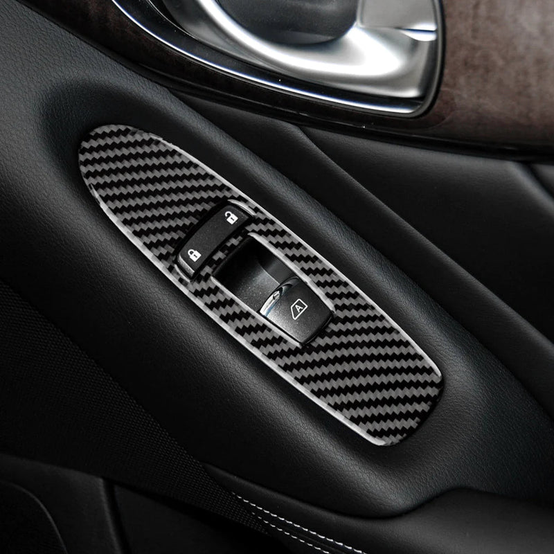 Load image into Gallery viewer, Infiniti Q50/Q60 (2013-2023) Carbon Fiber Window Switch Button Trim - FSPE