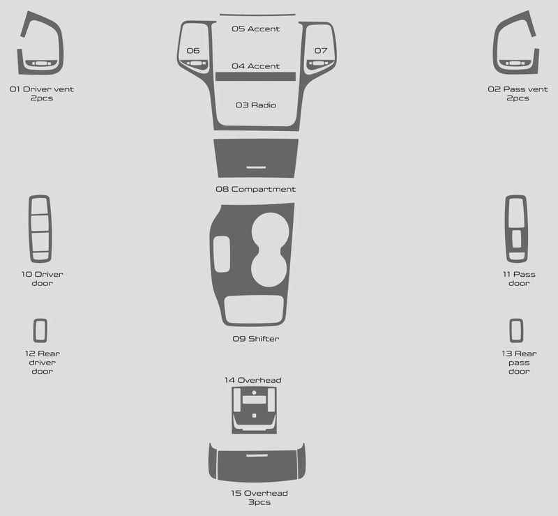 Load image into Gallery viewer, Jeep Grand Cherokee (2014-2015) Carbon Fiber Full Set Trim - FSPE