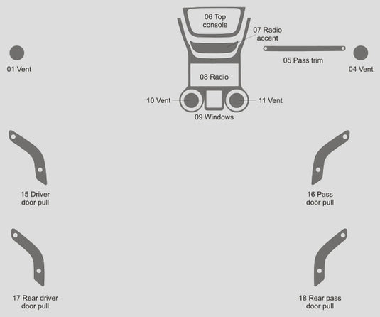 Jeep Wrangler (2012-2016) Carbon Fiber Full Set Trim - FSPE