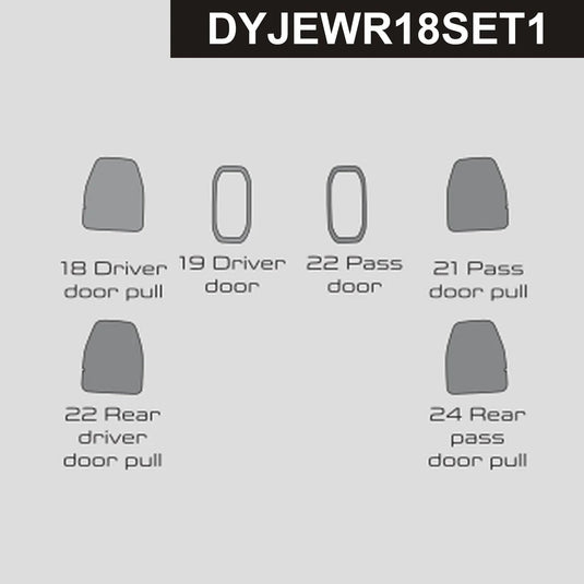 Jeep Wrangler (2018-2020) Carbon Fiber Door Inner Bowl, Door Locks Trims - FSPE