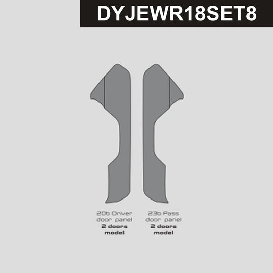 Jeep Wrangler (2018-2023) Carbon Fiber Door Panels Trims - FSPE