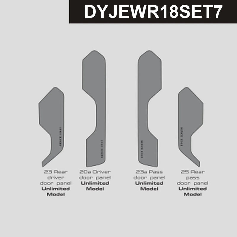 Load image into Gallery viewer, Jeep Wrangler Unlimited & Gladiator (2018-2023) Carbon Fiber Door Panels Trims - FSPE