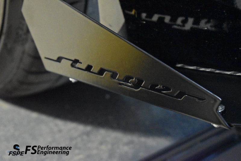 Load image into Gallery viewer, Kia Stinger GT (2018-2021) Front Splitter V1 & Under Tray - FSPE