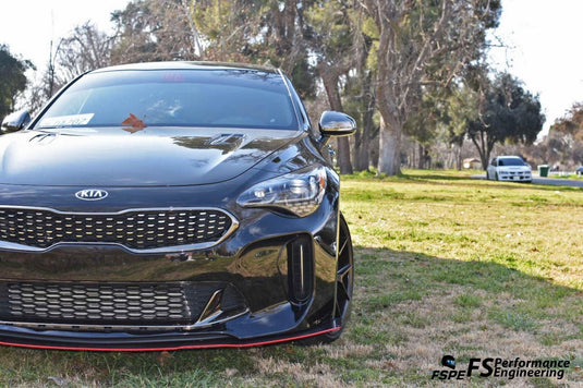 Kia Stinger GT (2018-2021) Front Splitter V1 & Under Tray - FSPE