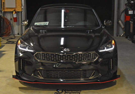 Kia Stinger GT (2018-2021) Front Splitter V1 & Under Tray - FSPE
