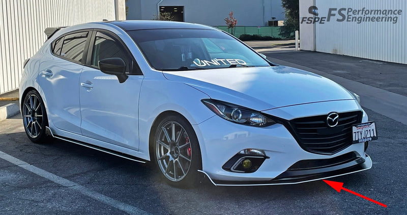 Load image into Gallery viewer, Mazda 3 (2014-2016) Front Splitter V3 - FSPE