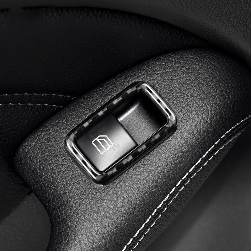 Load image into Gallery viewer, Mercedes Benz A B C E "Class GLE GLA ML GL CLS" Carbon Fiber Full Set Window Control Trim - FSPE