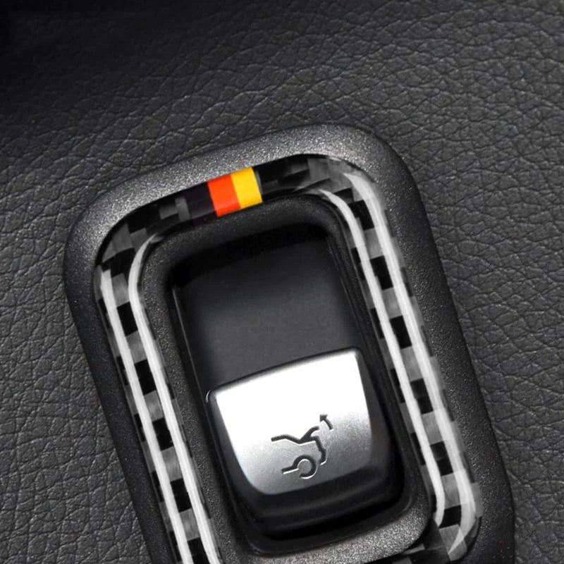 Load image into Gallery viewer, Mercedes Benz C Class "205 C180 C200 C300 GLC" Carbon Fiber Trunk Switch Trim Overlay - FSPE