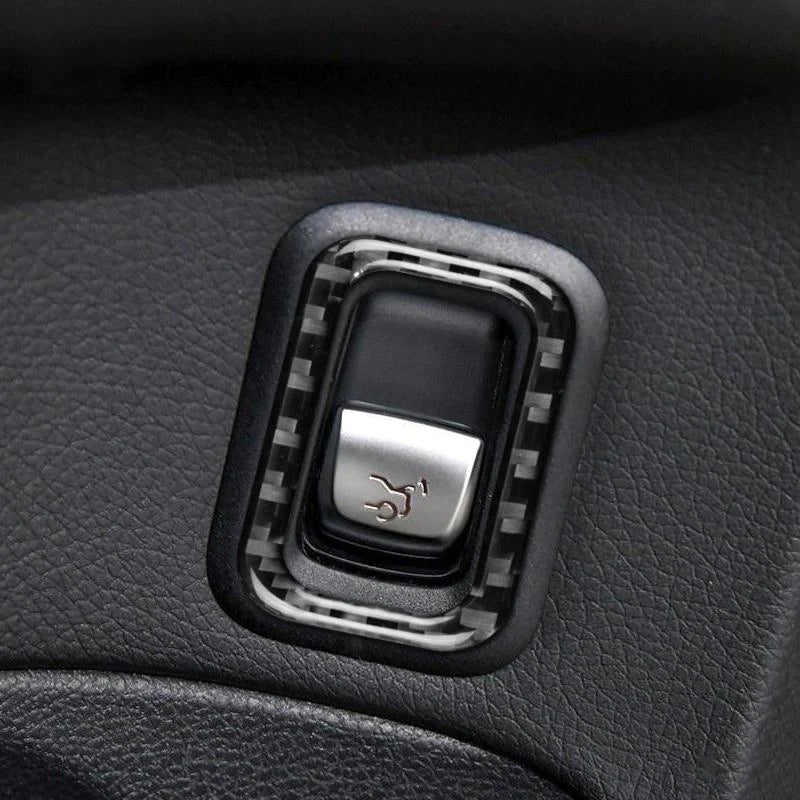Load image into Gallery viewer, Mercedes Benz C Class "205 C180 C200 C300 GLC" Carbon Fiber Trunk Switch Trim Overlay - FSPE