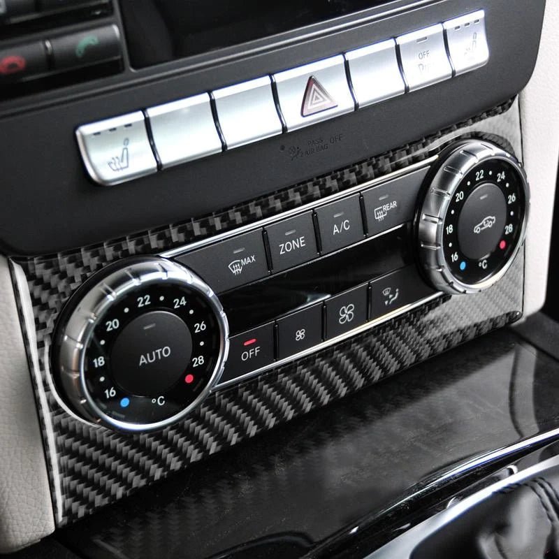 Load image into Gallery viewer, Mercedes Benz C Class W204 (2011-2013) Carbon Fiber Air Conditioning Control Trim Overlay - FSPE