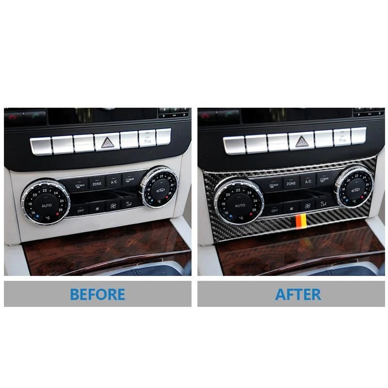 Load image into Gallery viewer, Mercedes Benz C Class W204 (2011-2013) Carbon Fiber Air Conditioning Control Trim Overlay - FSPE