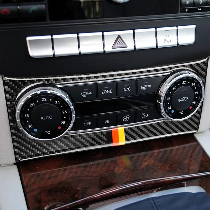 Load image into Gallery viewer, Mercedes Benz C Class W204 (2011-2013) Carbon Fiber Air Conditioning Control Trim Overlay - FSPE