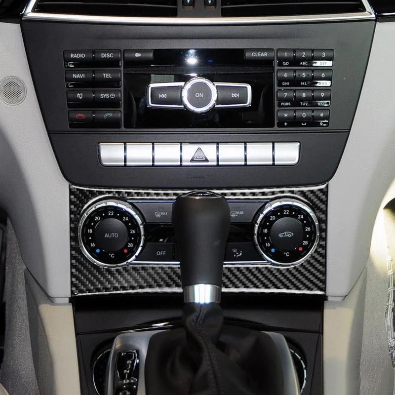 Load image into Gallery viewer, Mercedes Benz C Class W204 (2011-2013) Carbon Fiber Air Conditioning Control Trim Overlay - FSPE