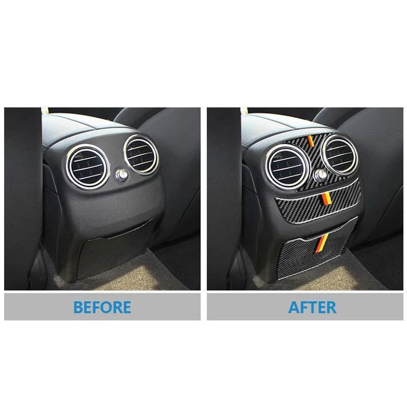 Load image into Gallery viewer, Mercedes Benz C Class W205 C Class C180 C200 C300 GLC Carbon Fiber Air Conditioning Outlet Overlay Trim - FSPE
