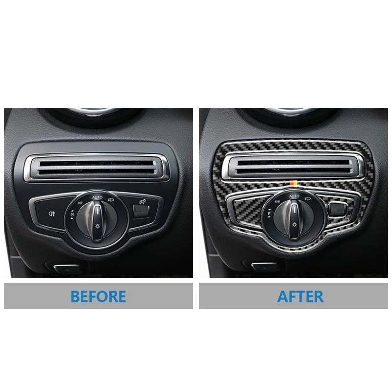 Load image into Gallery viewer, Mercedes Benz C Class "W205 C180 C200 C300 GLC" Carbon Fiber Center Console Panel Trim - FSPE