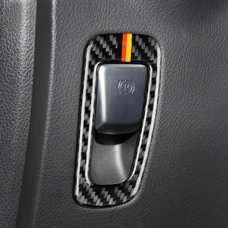 Load image into Gallery viewer, Mercedes Benz C Class "W205 C180 C200 C300 GLC" Carbon Fiber Handbrake Button Trim - FSPE