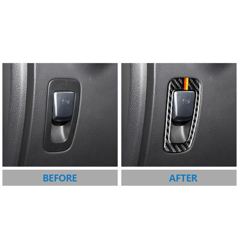 Load image into Gallery viewer, Mercedes Benz C Class "W205 C180 C200 C300 GLC" Carbon Fiber Handbrake Button Trim - FSPE
