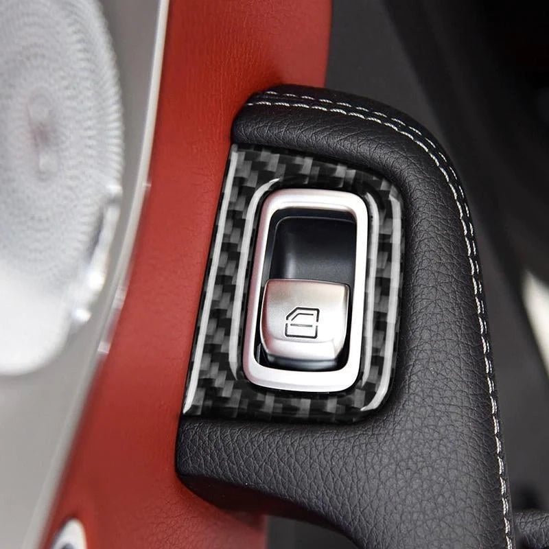 Load image into Gallery viewer, Mercedes Benz C Class "W205 GLC Class" Carbon Fiber Window Control Trim Kit - FSPE