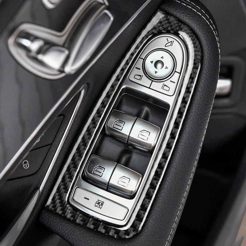 Load image into Gallery viewer, Mercedes Benz C Class "W205 GLC Class" Carbon Fiber Window Control Trim Kit - FSPE