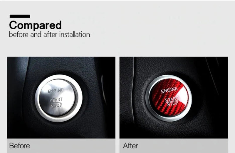 Load image into Gallery viewer, Mercedes Benz Carbon Fiber Engine Start Button Cover - FSPE