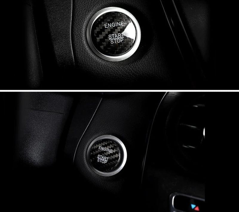 Load image into Gallery viewer, Mercedes Benz Carbon Fiber Engine Start Button Cover - FSPE