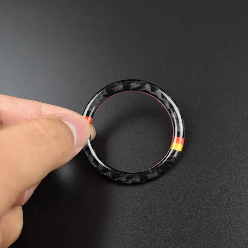 Load image into Gallery viewer, Mercedes Benz Carbon Fiber Start/Stop Ring Trim - FSPE