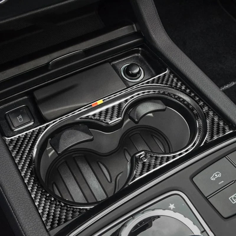Load image into Gallery viewer, Mercedes Benz GLS (2016-2018) GLE (2015-2017) GL (2013-2015) ML Carbon Fiber Cup Holder Trim - FSPE