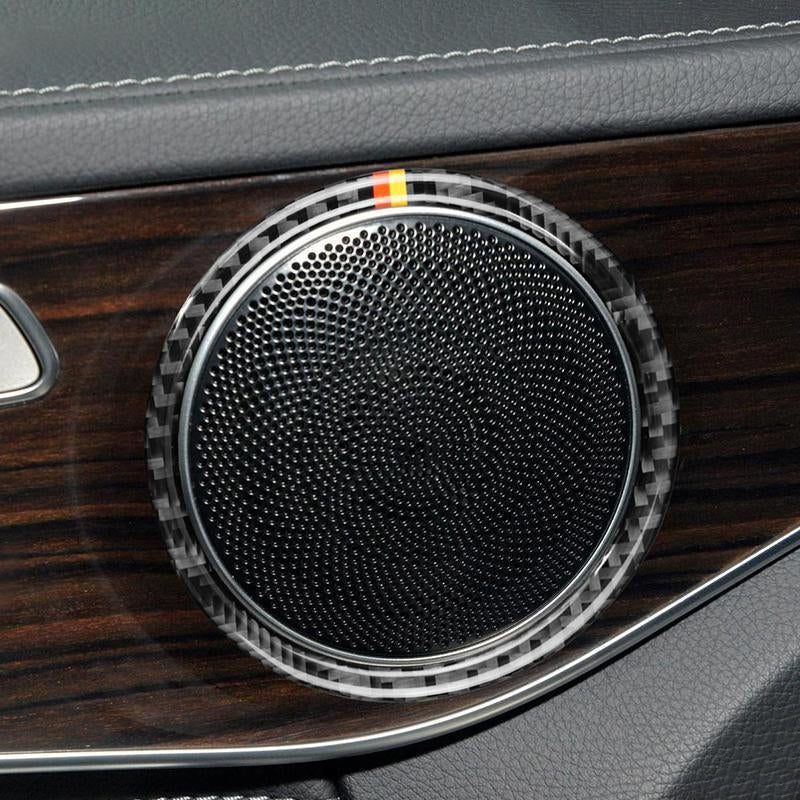 Load image into Gallery viewer, Mercedes Benz Mercedes Benz "W205 C Class C180 C200 C300 GLC" Carbon Fiber Speaker Trim Overlay - FSPE