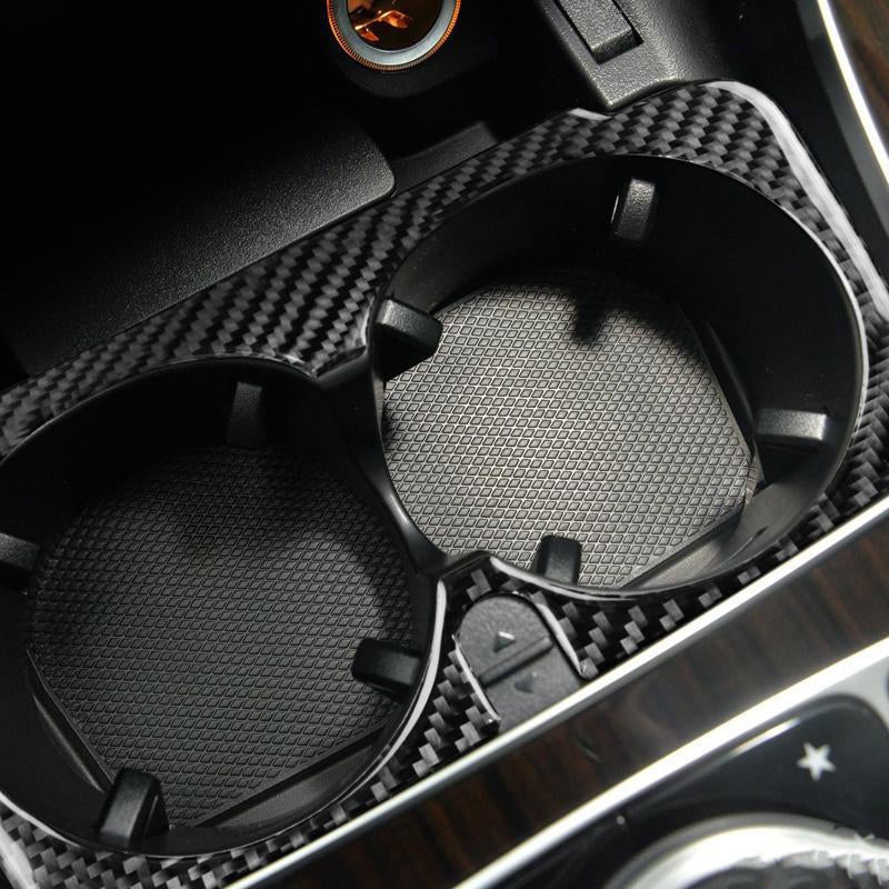 Load image into Gallery viewer, Mercedes Benz "W205 C Class C180 C200 C300 GLC" Carbon Fiber Interior Cup Holder Frame Trim - FSPE