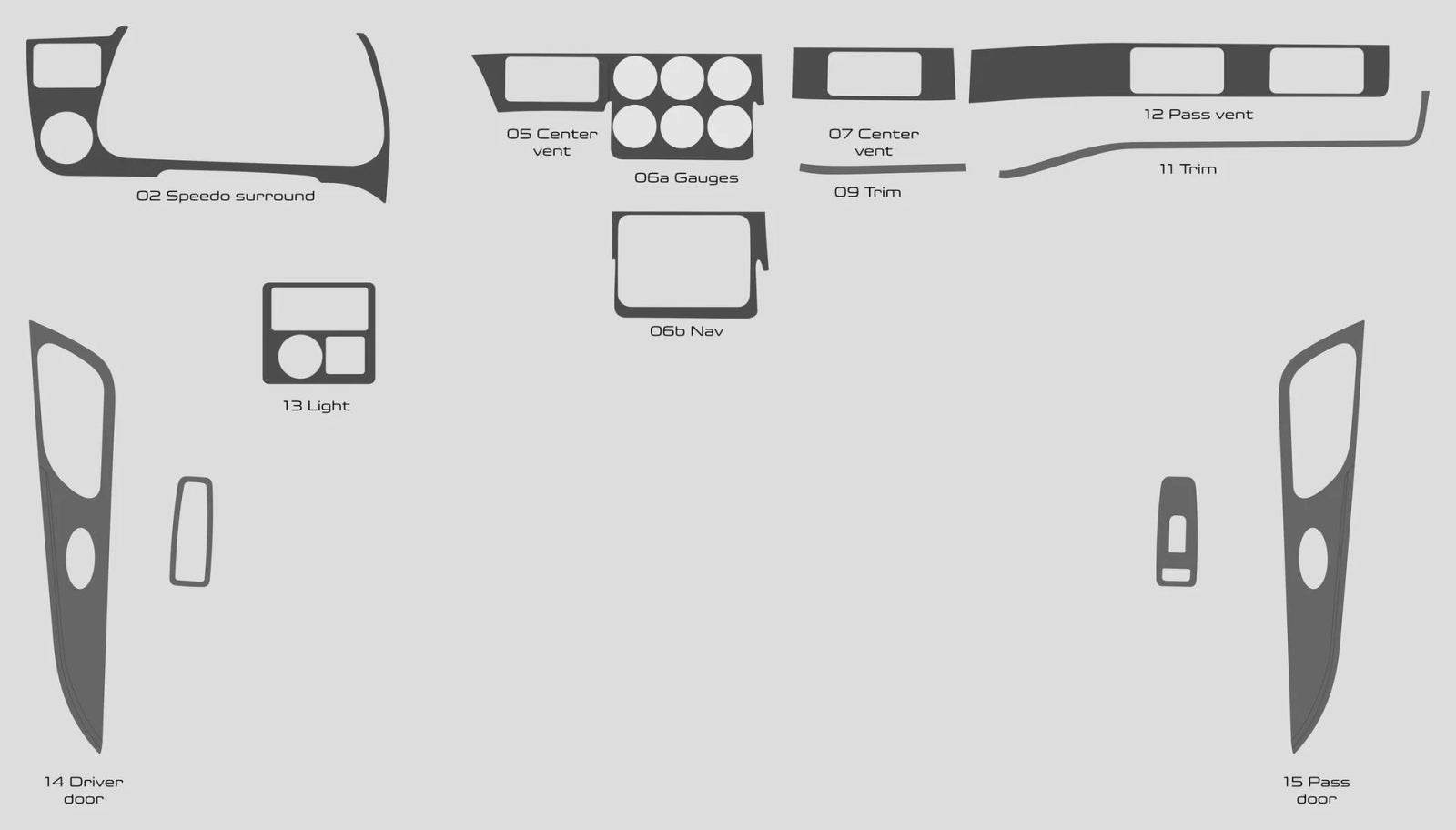 Peterbilt 579 (2013-2020) Carbon Fiber Full Set Trim – FSPE