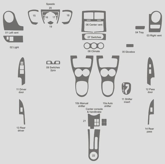 Scion XD (2008-2016) Carbon Fiber Full Set Trim Kit - FSPE