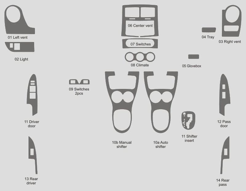 Load image into Gallery viewer, Scion XD (2008-2016) Carbon Fiber Full Set Trim Kit - FSPE