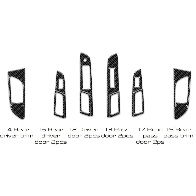 Load image into Gallery viewer, Subaru WRX (2017) Carbon Fiber Front & Rear Door Trims - FSPE