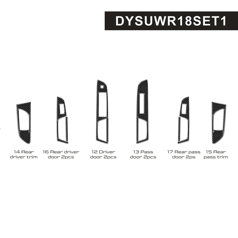 Load image into Gallery viewer, Subaru WRX (2018-2021) Carbon Fiber Front & Rear Door Trims - FSPE